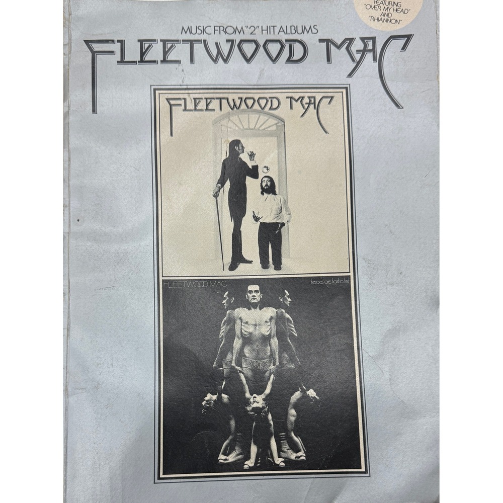 Fleetwood Mac Sheet Music Book Unisex OS Grey Fair Vintage 70s Rock Hits